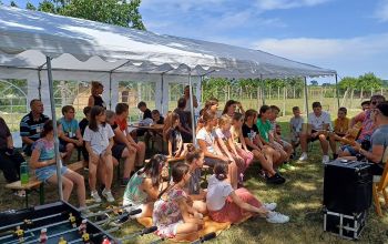 Dirty Slippers zenekar a sárvári evangélikus gyülekezet nyári táborában